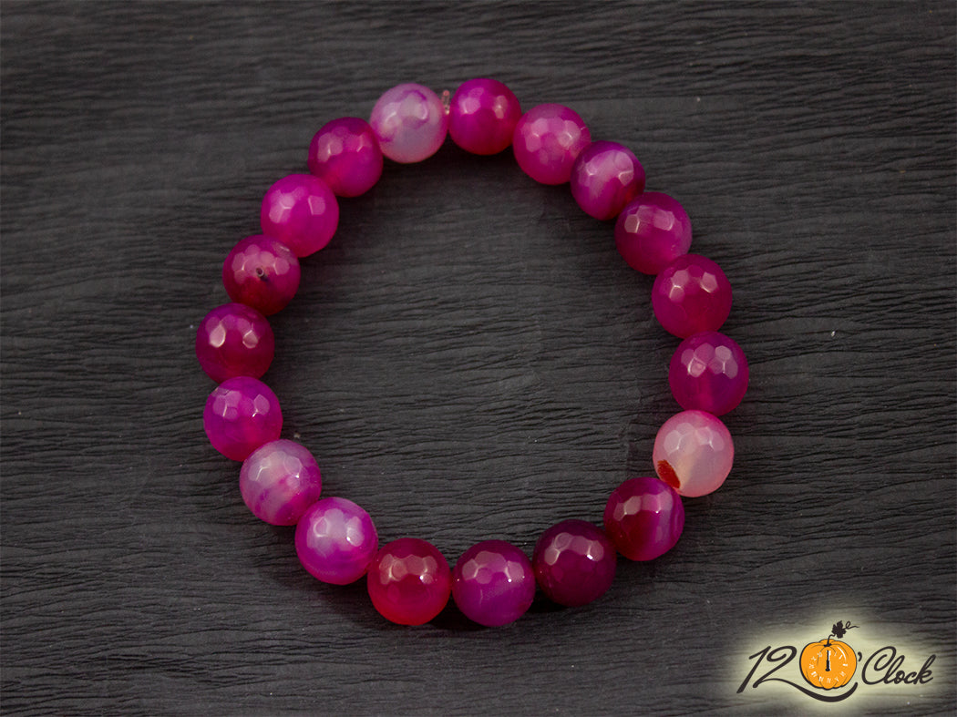 Гривна "Розов ивчест ахат"