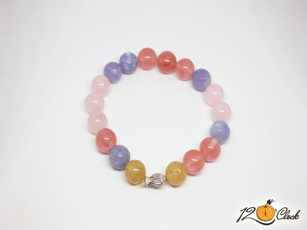 Гривна "Кварц и аквамарин" - зодия Риби