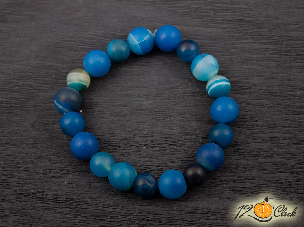 Гривна "Син ивчест ахат мат"