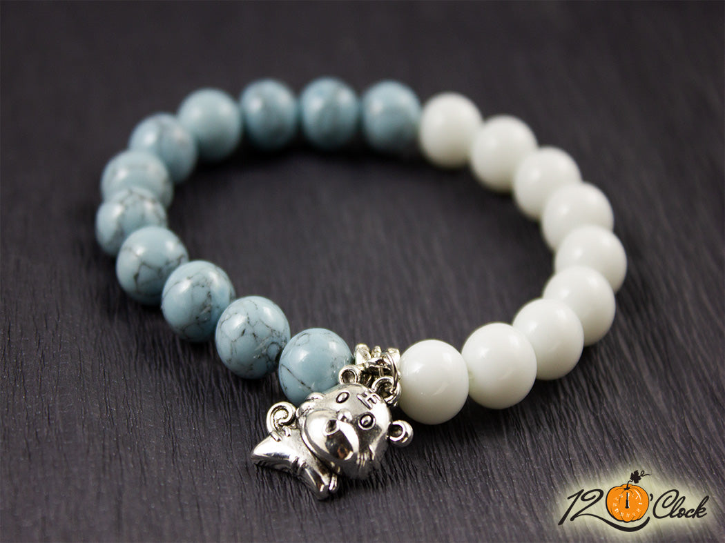 Гривна "Годината на Водния тигър" - син хаулит и ахат