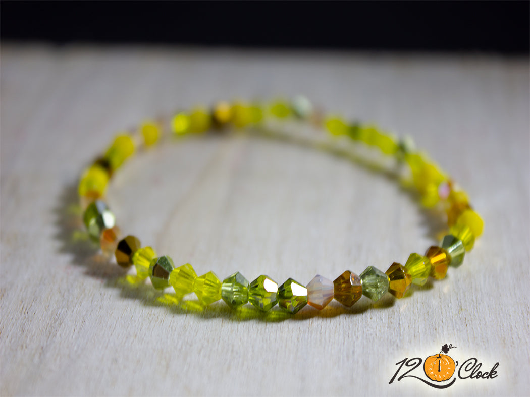Гривна "жълто зелени кристали"