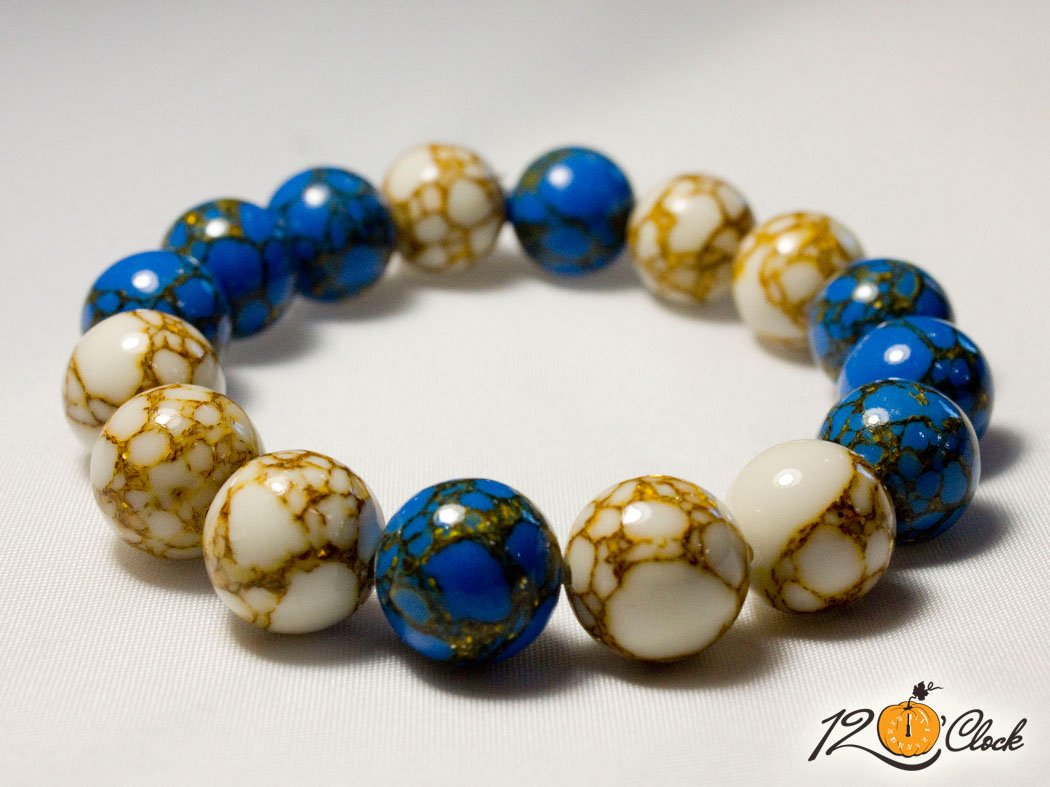 Гривна "Бял и син азурит"