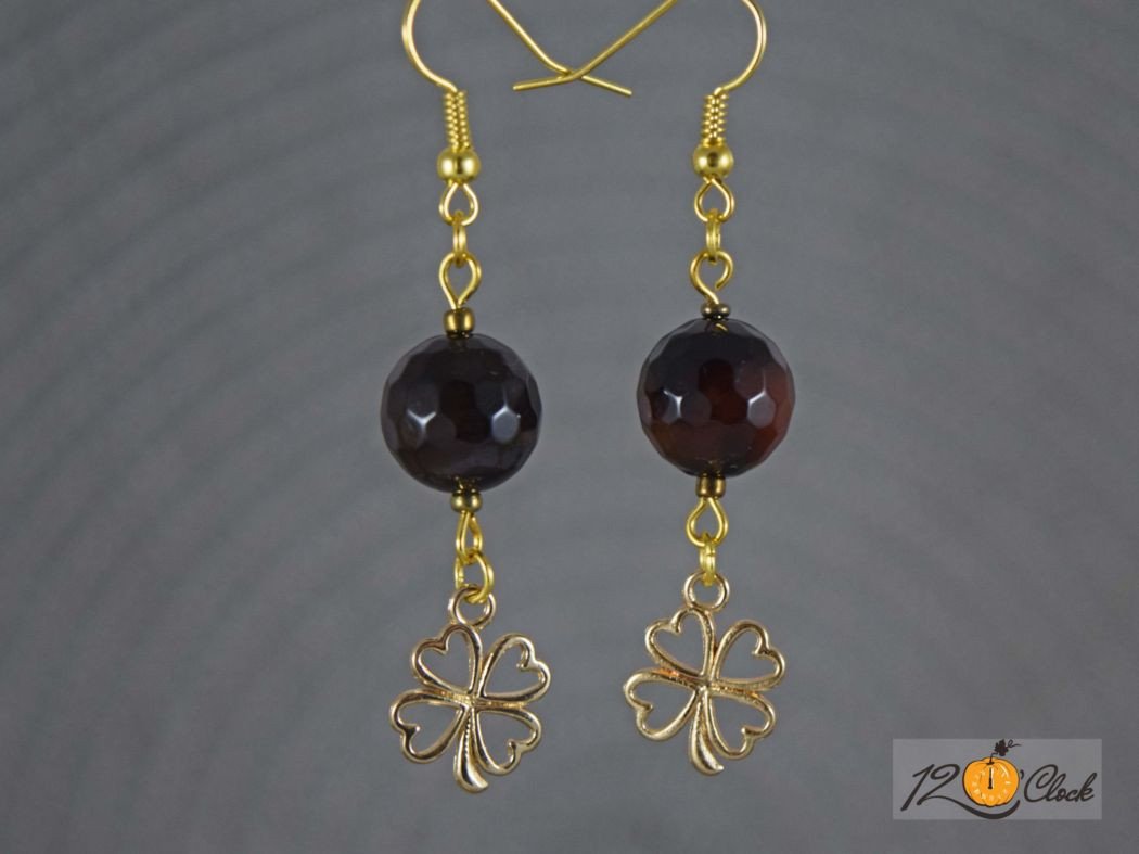 Обици "Кафява Детелина"