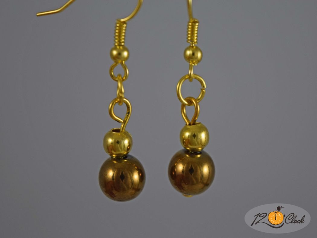 Обици "Меден Хематит"