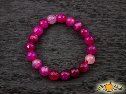 Гривна "Розов ивчест ахат"