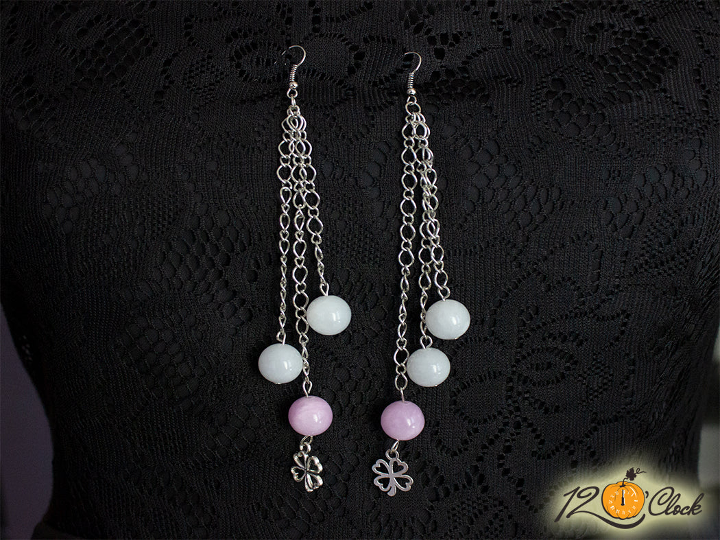 Дълги обици "Детелинки"