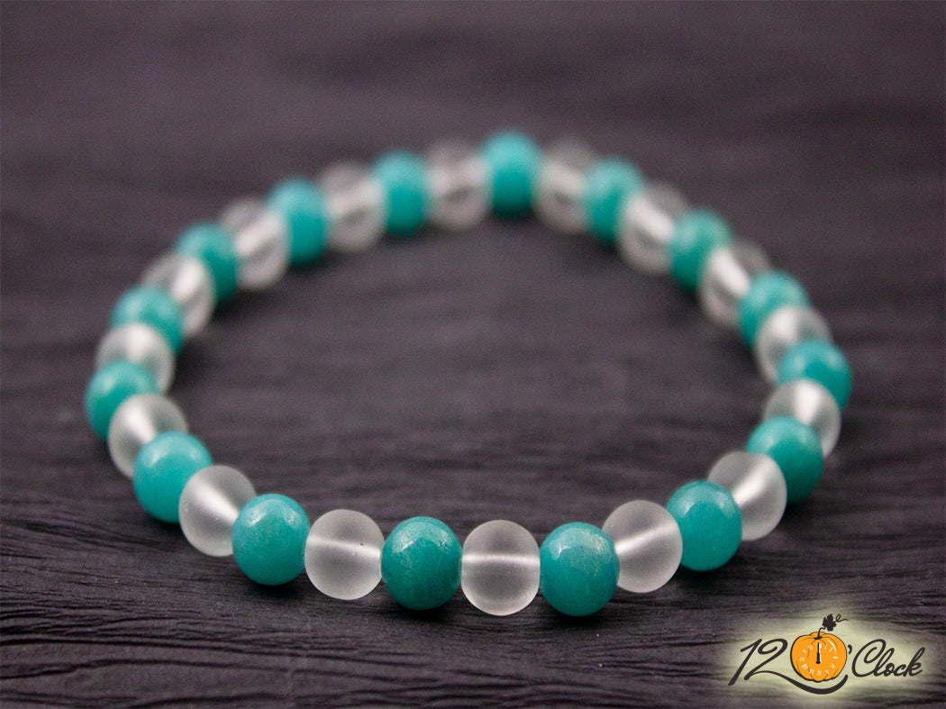 Гривна "Амазонит и планински кристал"