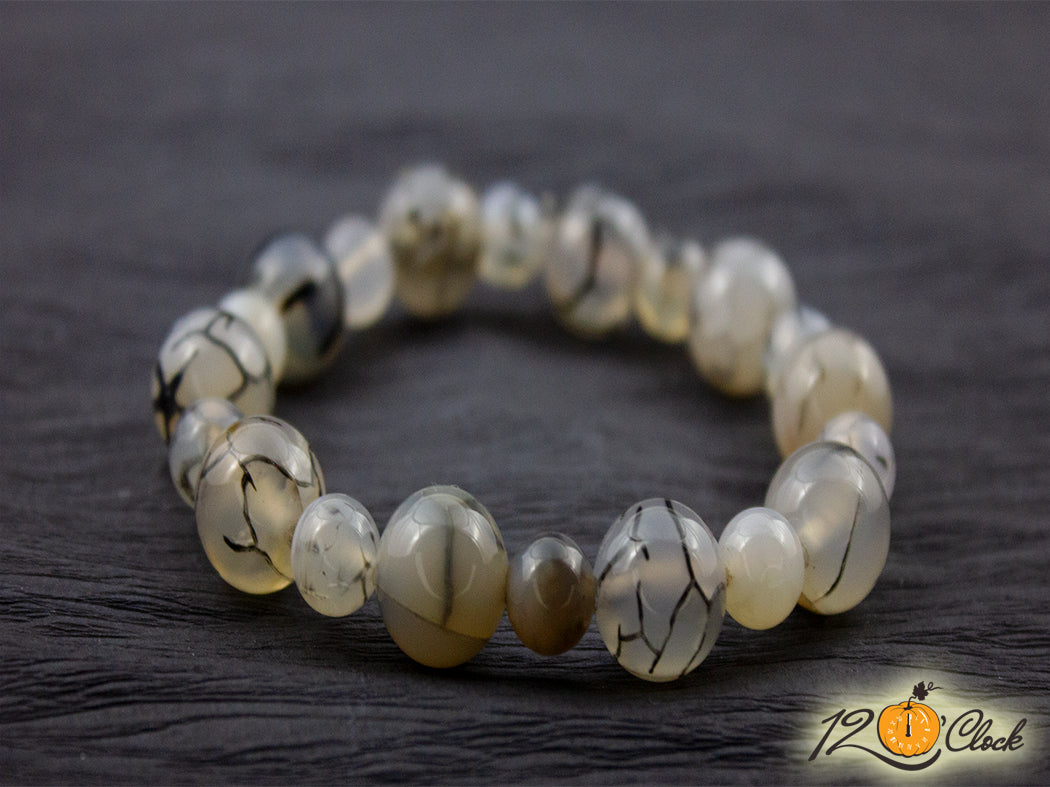 Гривна "Сив ахат драконови вени"