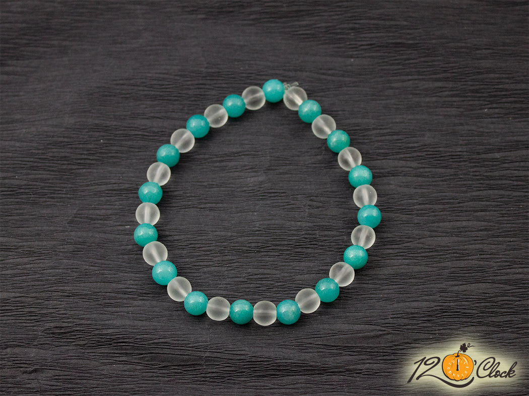 Гривна "Амазонит и планински кристал"