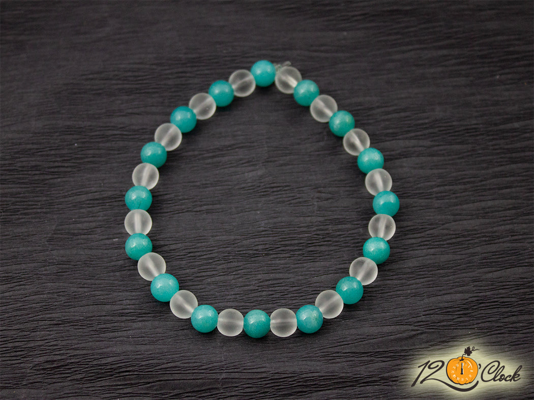 Гривна "Амазонит и планински кристал"