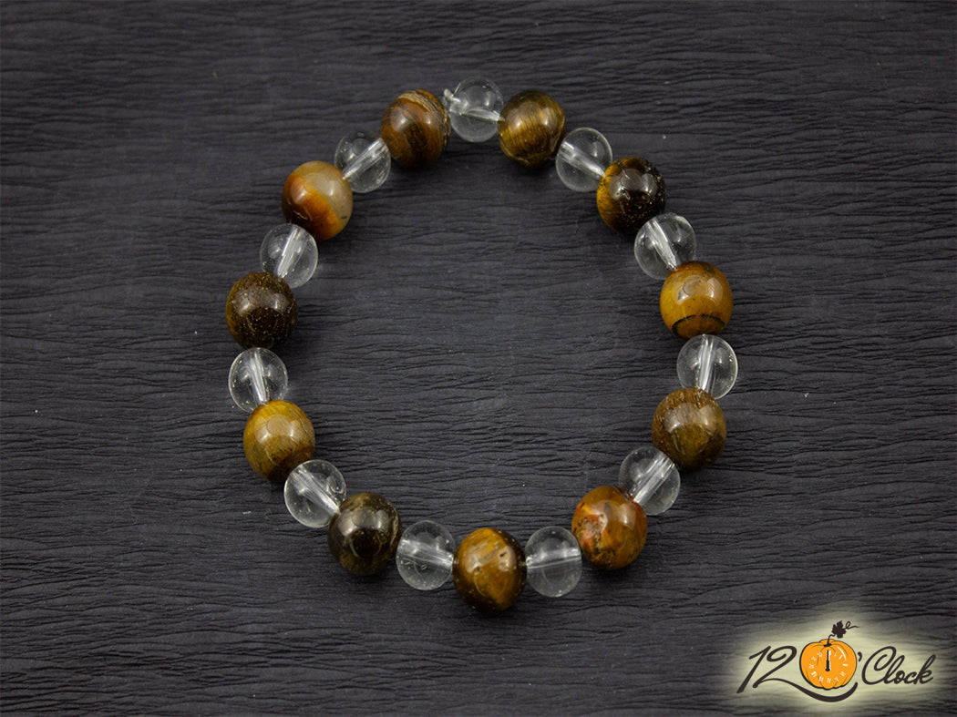 Гривна "Тигрово око и планински кристал"