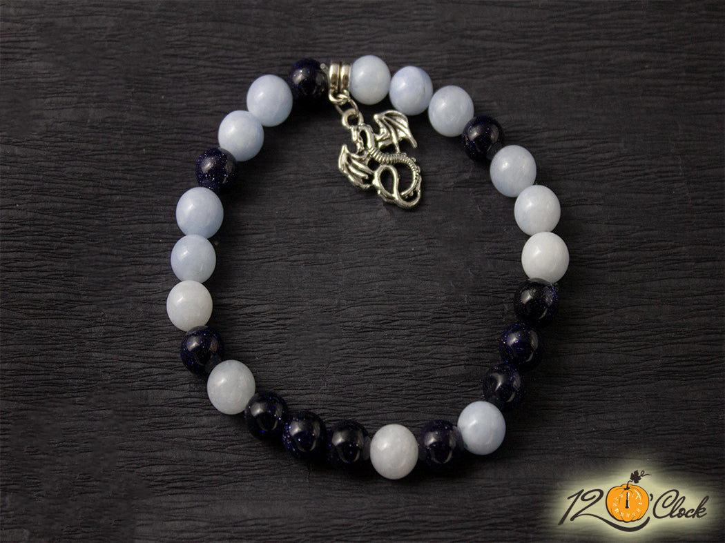 Гривна "Годината на дървения дракон" –  берил и слънчев камък