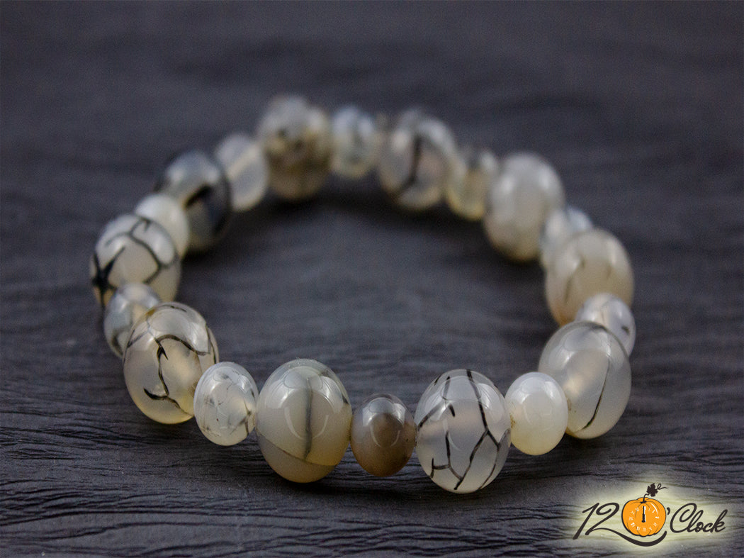 Гривна "Сив ахат драконови вени"