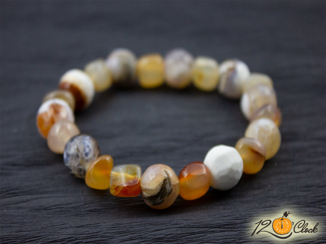 Гривна "Оранжеви ахати"