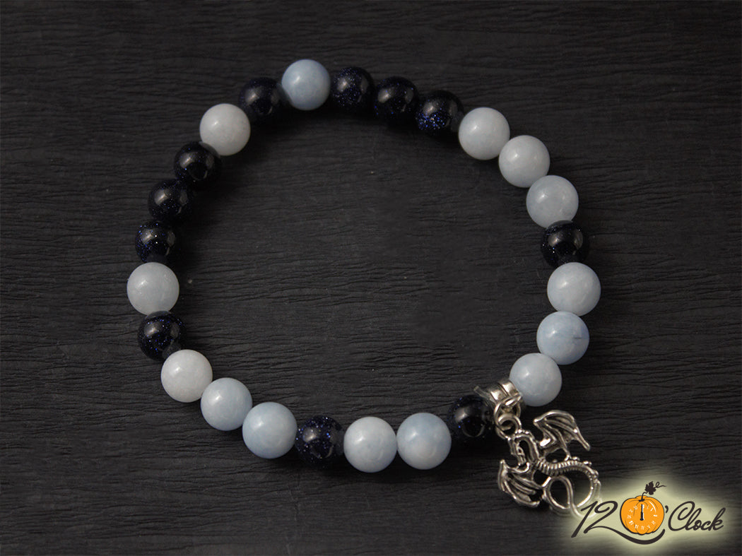 Гривна "Годината на дървения дракон" –  берил и слънчев камък