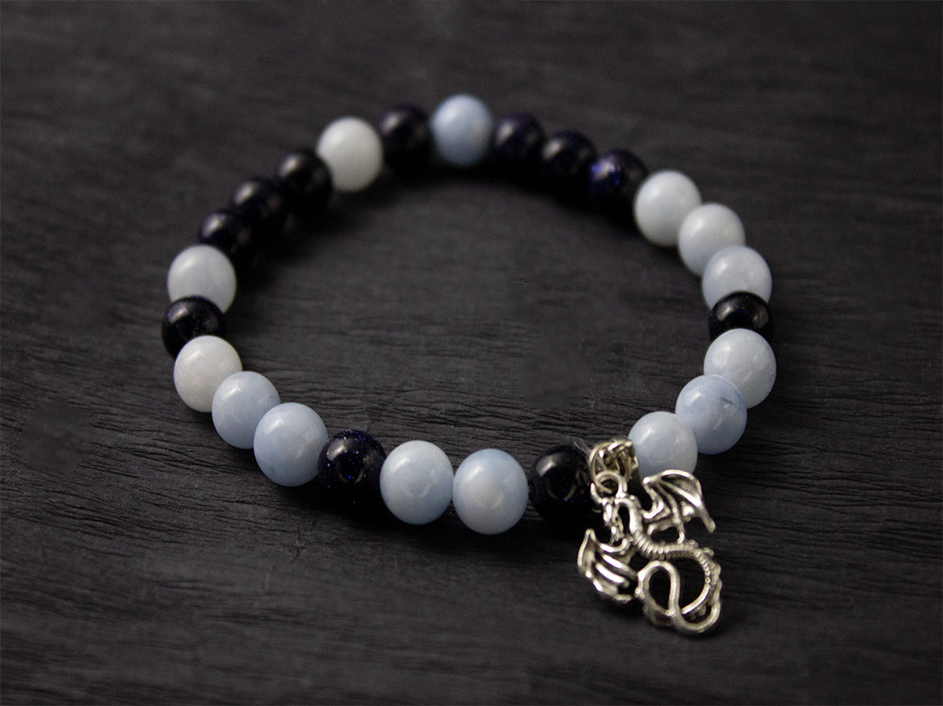 Гривна "Годината на дървения дракон" –  берил и слънчев камък