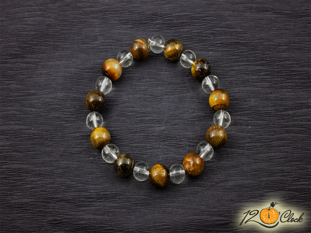 Гривна "Тигрово око и планински кристал"