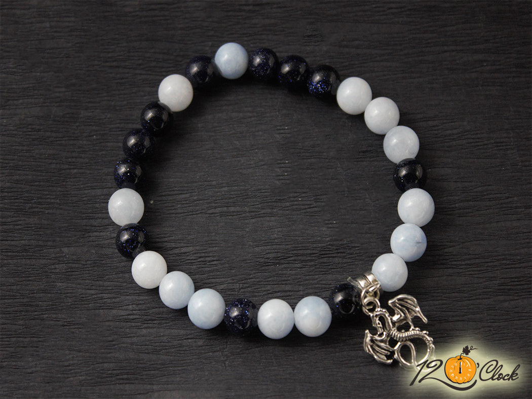 Гривна "Годината на дървения дракон" –  берил и слънчев камък