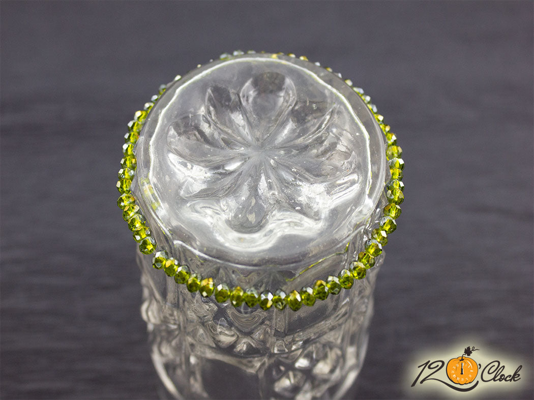 Гривна "резедаво зелени кристали"