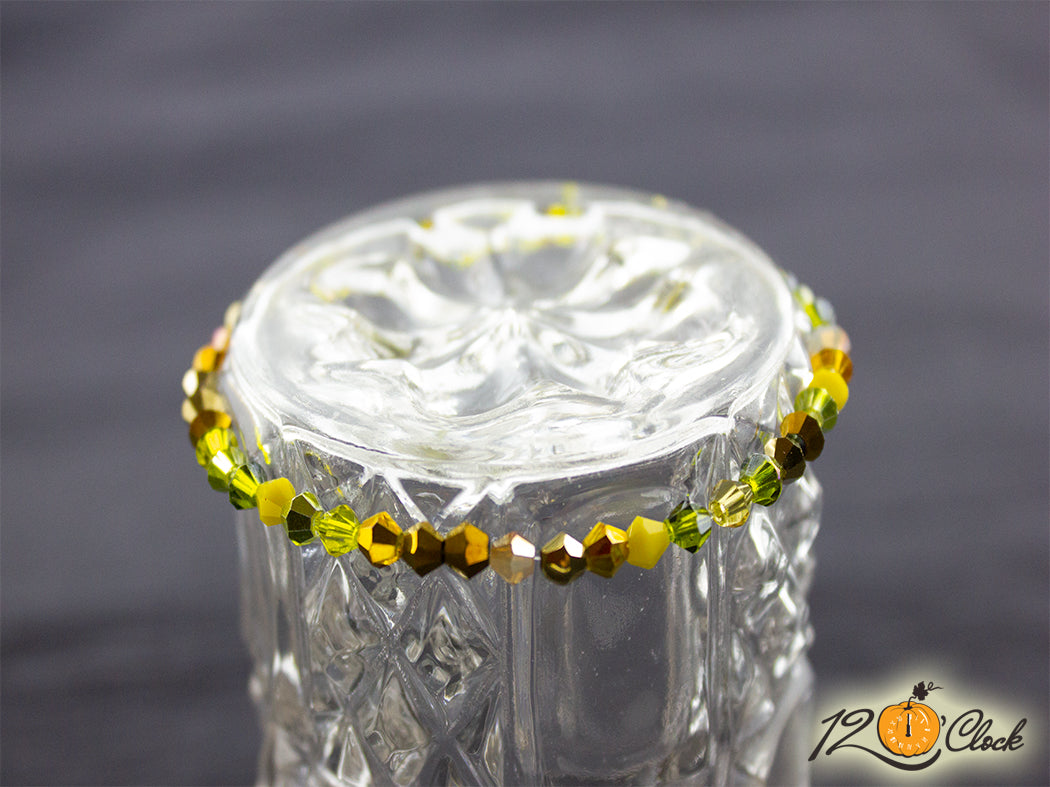 Гривна "жълто зелени кристали"