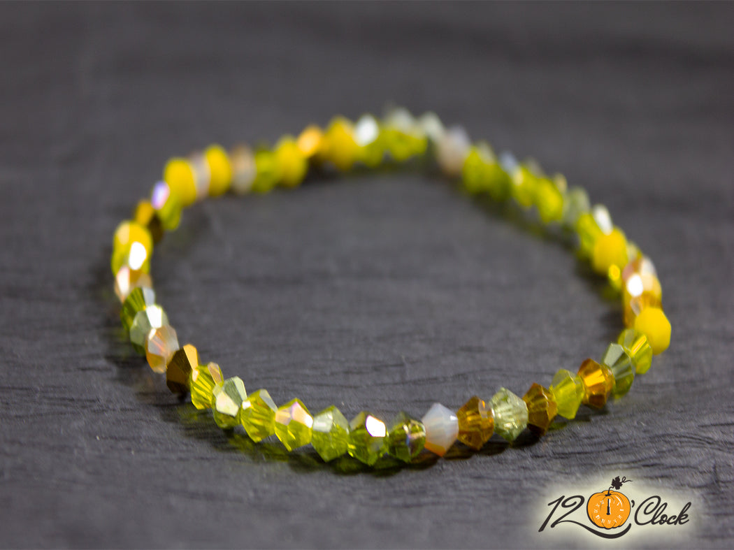 Гривна "жълто зелени кристали"