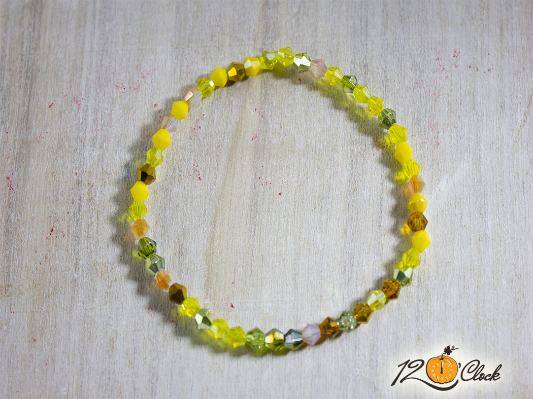 Гривна "жълто зелени кристали"