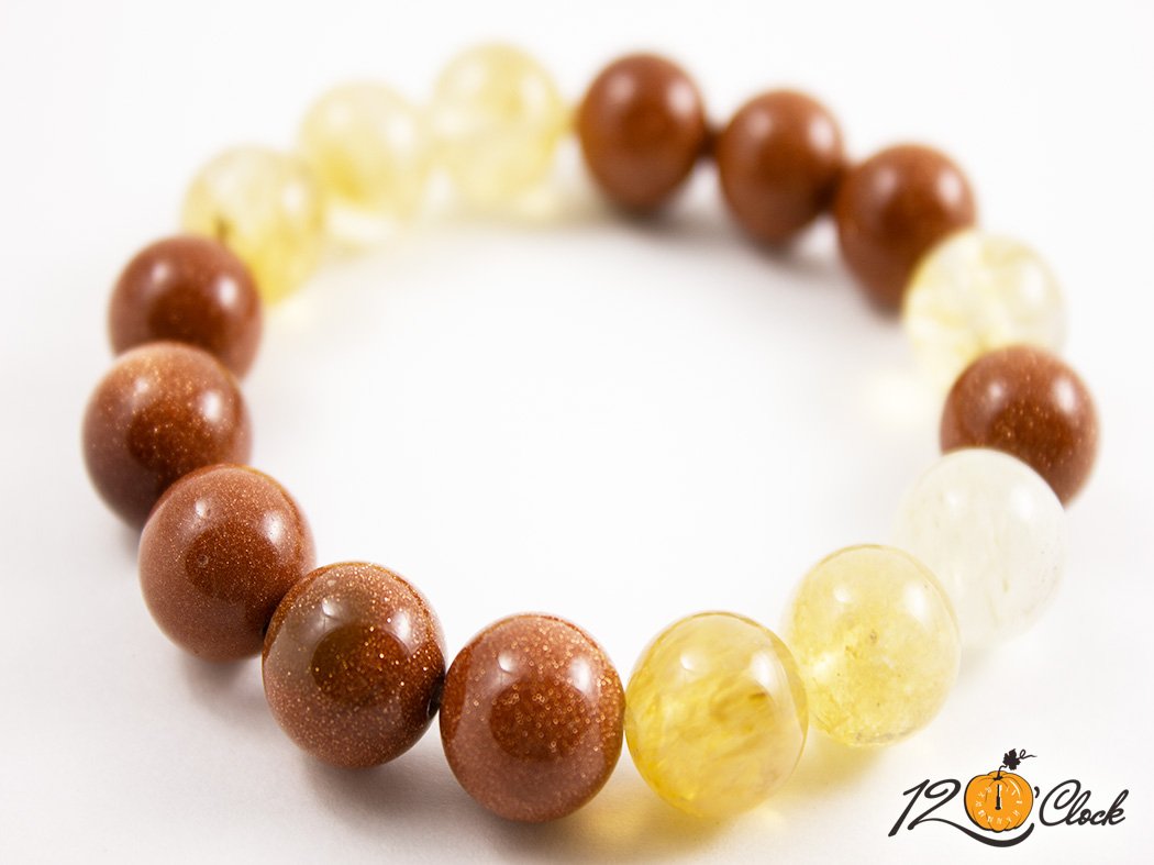 Гривна "Слънчев камък и косите на Венера"