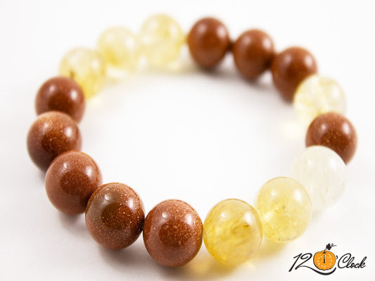 Гривна "Слънчев камък и косите на Венера"