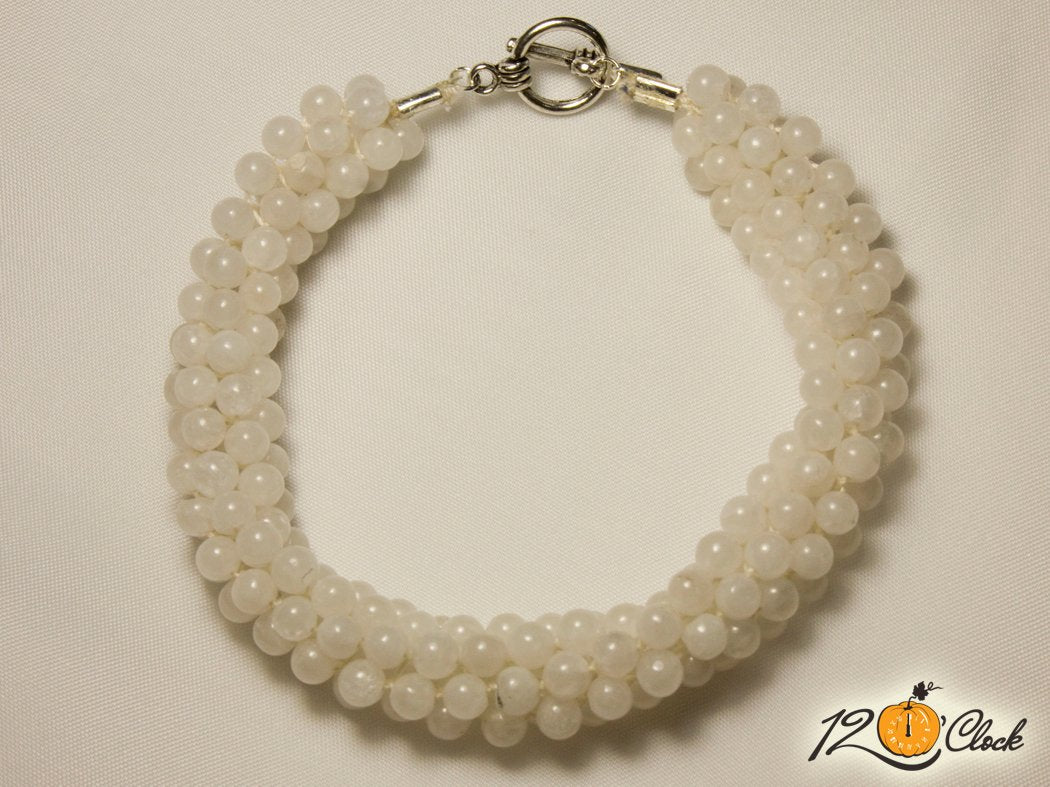 Кръгла плетеница "Бял кварц"