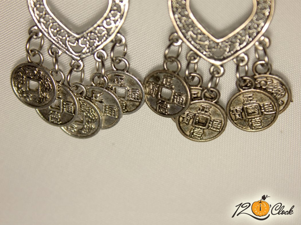 Обици "Метално сърце"