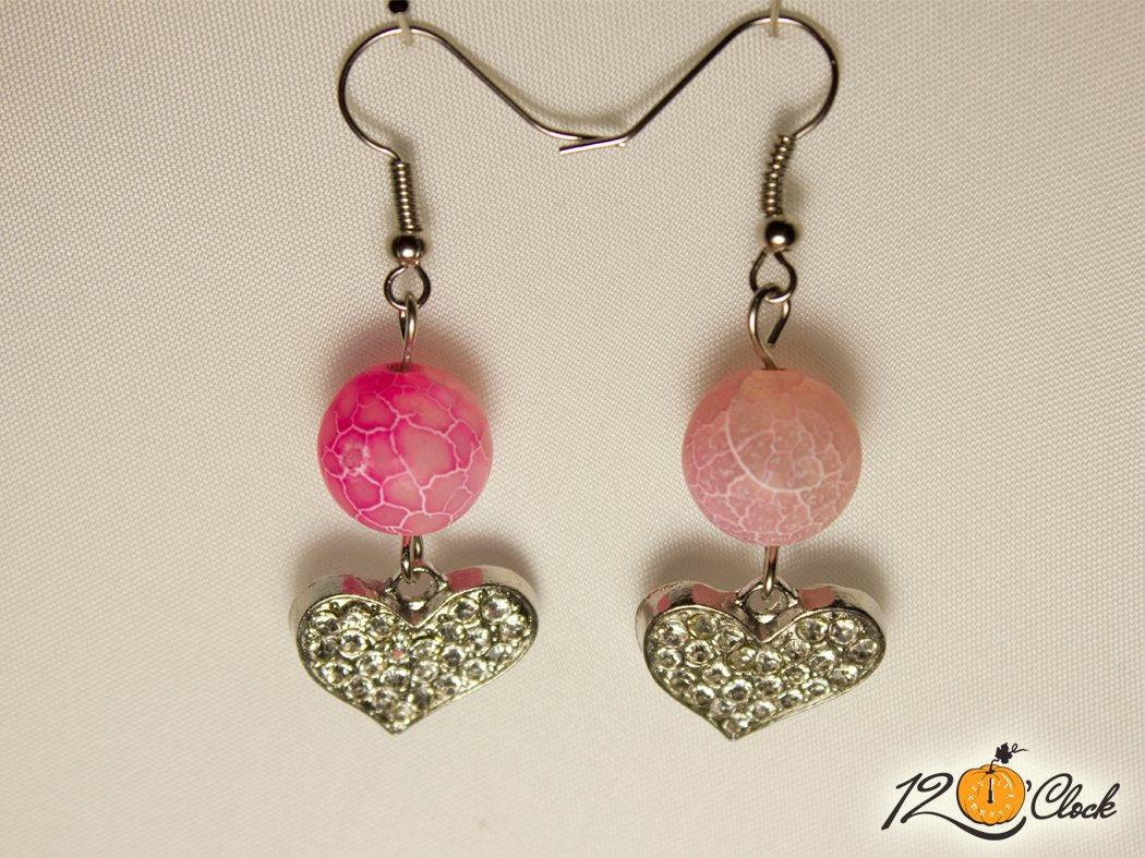 Обици "Бляскаво сърце"