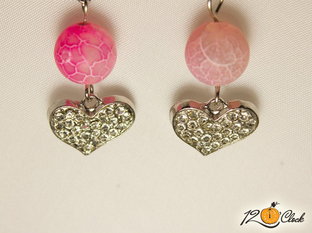 Обици "Бляскаво сърце"