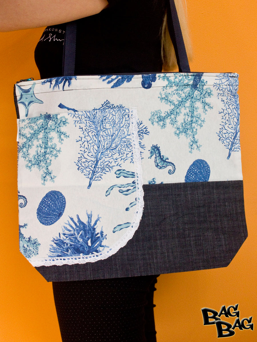 БагБаг Lillie BAG Морско дъно в синьо