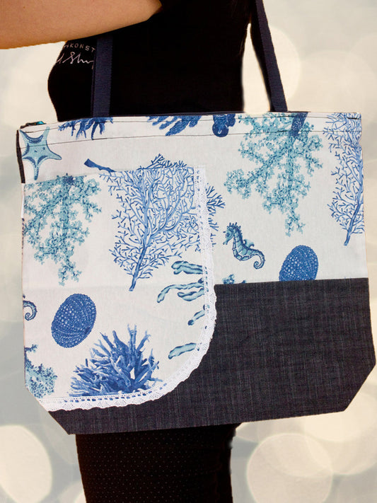БагБаг Lillie BAG Морско дъно в синьо